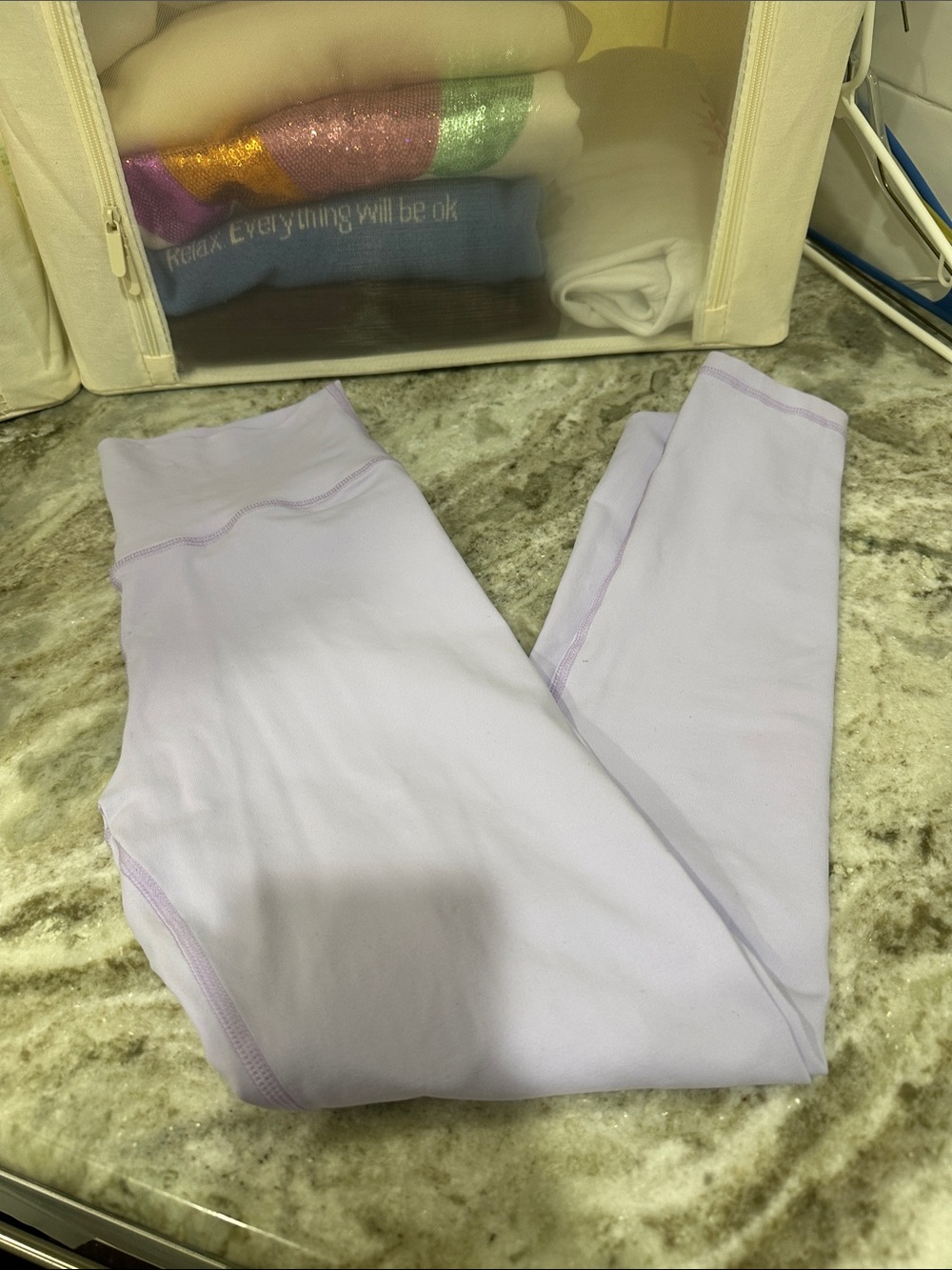 Womens booty scrunch Lilac Active Leggings Medium
